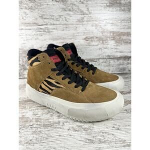 Women's BrandBlack Capri Luxe Brown Leo Sneakers Sz 7.5